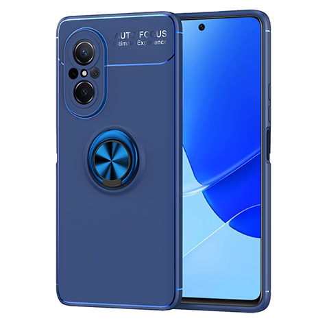 Custodia Silicone Ultra Sottile Morbida Cover con Magnetico Anello Supporto SD1 per Huawei Nova 9 SE Blu