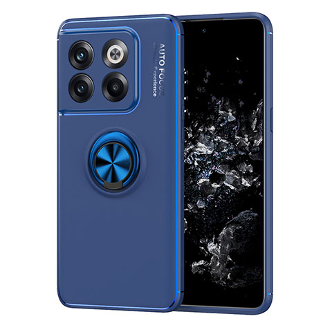 Custodia Silicone Ultra Sottile Morbida Cover con Magnetico Anello Supporto SD1 per OnePlus Ace Pro 5G Blu