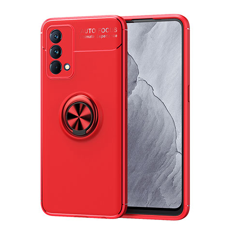 Custodia Silicone Ultra Sottile Morbida Cover con Magnetico Anello Supporto SD1 per Realme GT Master 5G Rosso