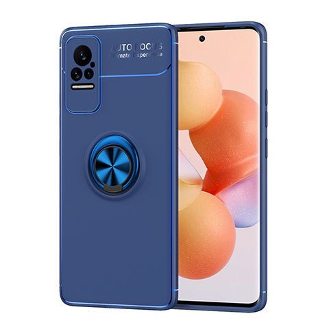 Custodia Silicone Ultra Sottile Morbida Cover con Magnetico Anello Supporto SD1 per Xiaomi Civi 1S 5G Blu