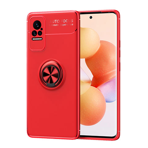 Custodia Silicone Ultra Sottile Morbida Cover con Magnetico Anello Supporto SD1 per Xiaomi Civi 1S 5G Rosso