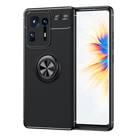 Custodia Silicone Ultra Sottile Morbida Cover con Magnetico Anello Supporto SD1 per Xiaomi Mi Mix 4 5G Nero