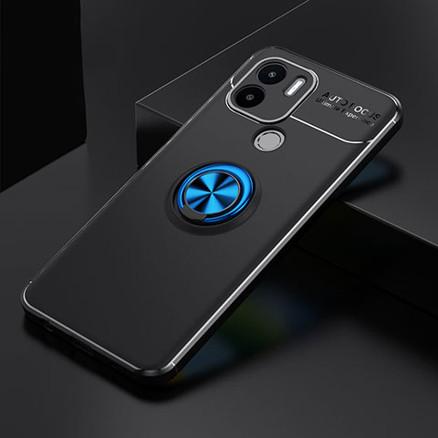 Custodia Silicone Ultra Sottile Morbida Cover con Magnetico Anello Supporto SD1 per Xiaomi Redmi A1 Plus Blu e Nero