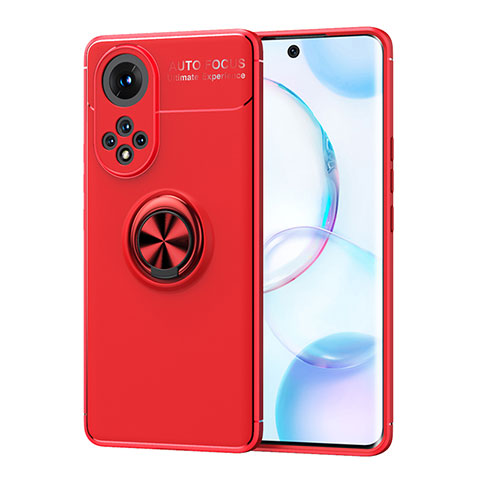 Custodia Silicone Ultra Sottile Morbida Cover con Magnetico Anello Supporto SD2 per Huawei Nova 9 Rosso