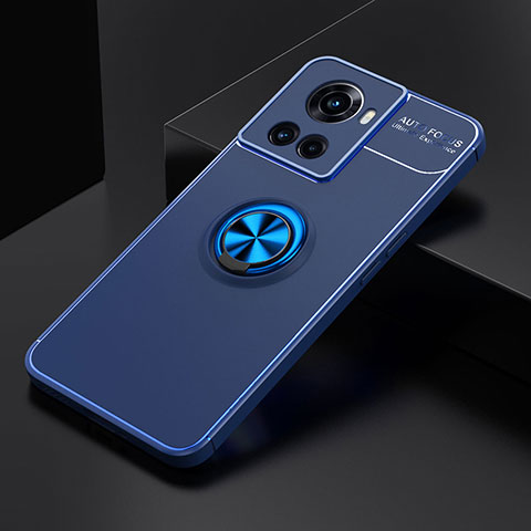 Custodia Silicone Ultra Sottile Morbida Cover con Magnetico Anello Supporto SD2 per OnePlus Ace 5G Blu