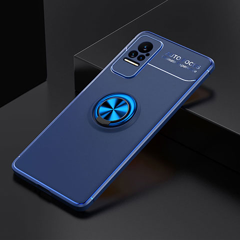 Custodia Silicone Ultra Sottile Morbida Cover con Magnetico Anello Supporto SD2 per Xiaomi Civi 1S 5G Blu