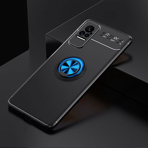 Custodia Silicone Ultra Sottile Morbida Cover con Magnetico Anello Supporto SD2 per Xiaomi Civi 1S 5G Blu e Nero