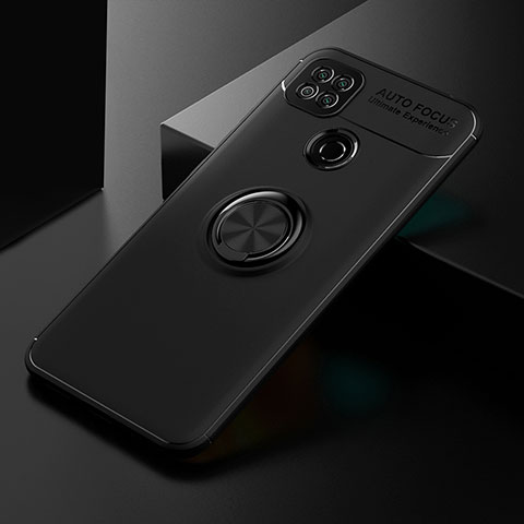 Custodia Silicone Ultra Sottile Morbida Cover con Magnetico Anello Supporto SD2 per Xiaomi POCO C3 Nero