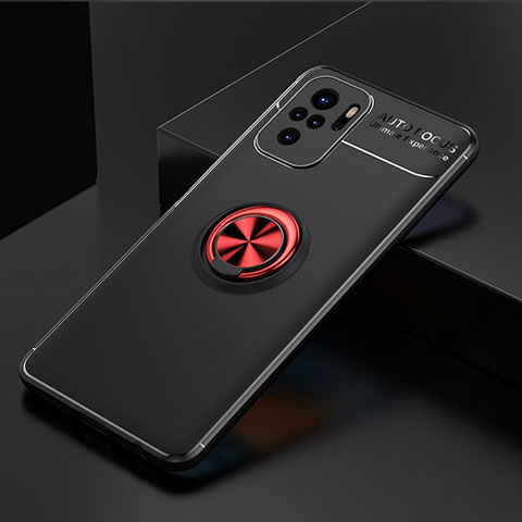 Custodia Silicone Ultra Sottile Morbida Cover con Magnetico Anello Supporto SD2 per Xiaomi Poco M5S Rosso e Nero