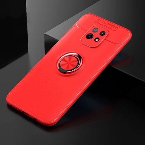 Custodia Silicone Ultra Sottile Morbida Cover con Magnetico Anello Supporto SD2 per Xiaomi Redmi 10X Pro 5G Rosso