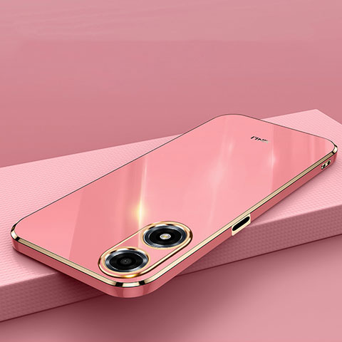 Custodia Silicone Ultra Sottile Morbida Cover con Magnetico Anello Supporto X03L per Oppo A2x 5G Rosa Caldo