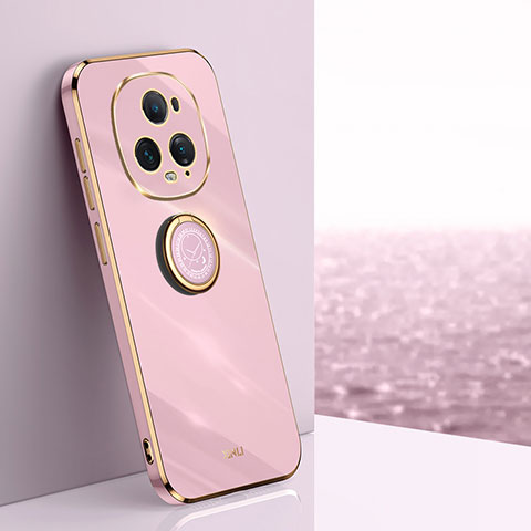 Custodia Silicone Ultra Sottile Morbida Cover con Magnetico Anello Supporto XL1 per Huawei Honor Magic5 Ultimate 5G Lavanda