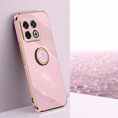 Custodia Silicone Ultra Sottile Morbida Cover con Magnetico Anello Supporto XL1 per OnePlus 10 Pro 5G Lavanda