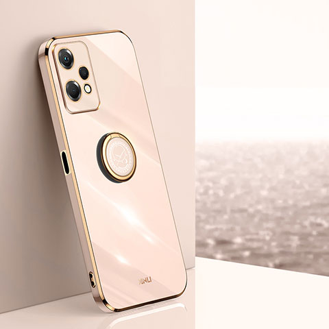 Custodia Silicone Ultra Sottile Morbida Cover con Magnetico Anello Supporto XL1 per OnePlus Nord CE 2 Lite 5G Oro