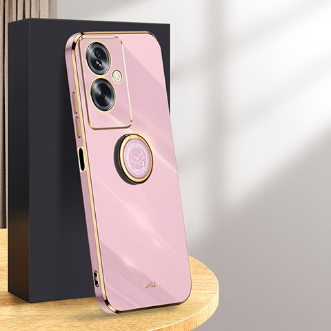 Custodia Silicone Ultra Sottile Morbida Cover con Magnetico Anello Supporto XL1 per Oppo A79 5G Lavanda