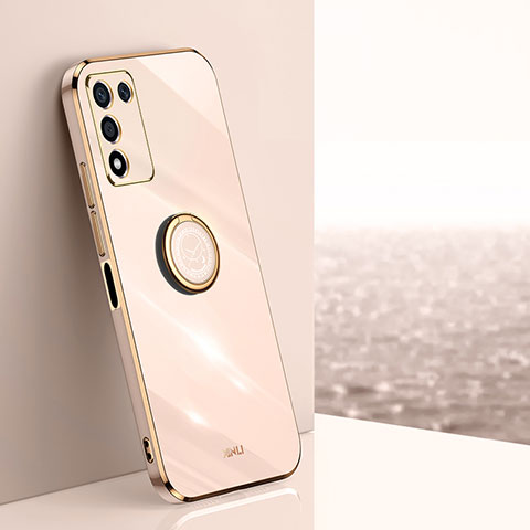 Custodia Silicone Ultra Sottile Morbida Cover con Magnetico Anello Supporto XL1 per Realme 9 SE 5G Oro