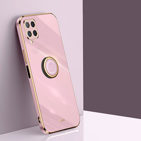 Custodia Silicone Ultra Sottile Morbida Cover con Magnetico Anello Supporto XL1 per Samsung Galaxy A22 4G Rosa