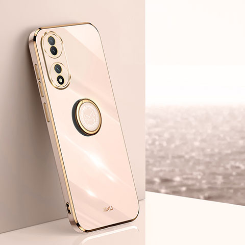 Custodia Silicone Ultra Sottile Morbida Cover con Magnetico Anello Supporto XL1 per Vivo Y100A 5G Oro