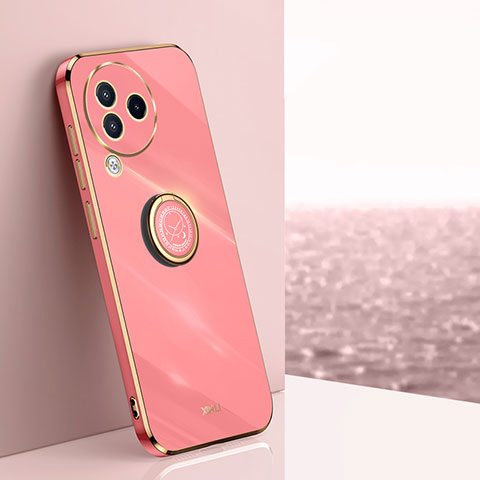 Custodia Silicone Ultra Sottile Morbida Cover con Magnetico Anello Supporto XL1 per Xiaomi Civi 3 5G Rosa Caldo