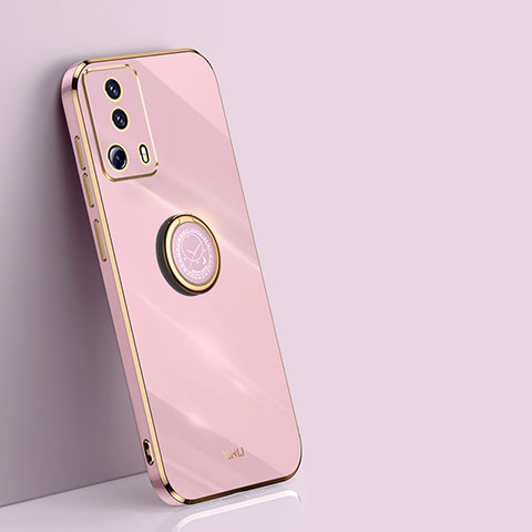 Custodia Silicone Ultra Sottile Morbida Cover con Magnetico Anello Supporto XL1 per Xiaomi Mi 12 Lite NE 5G Rosa