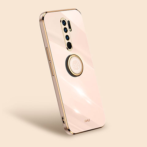 Custodia Silicone Ultra Sottile Morbida Cover con Magnetico Anello Supporto XL1 per Xiaomi Poco M2 Oro