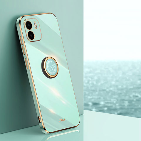 Custodia Silicone Ultra Sottile Morbida Cover con Magnetico Anello Supporto XL1 per Xiaomi Redmi A1 Verde