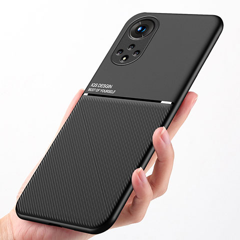 Custodia Silicone Ultra Sottile Morbida Cover con Magnetico D01 per Huawei Nova 9 Pro Nero