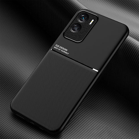 Custodia Silicone Ultra Sottile Morbida Cover con Magnetico per Huawei Honor 90 Lite 5G Nero