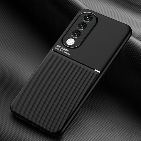 Custodia Silicone Ultra Sottile Morbida Cover con Magnetico per Huawei Honor 90 Pro 5G Nero