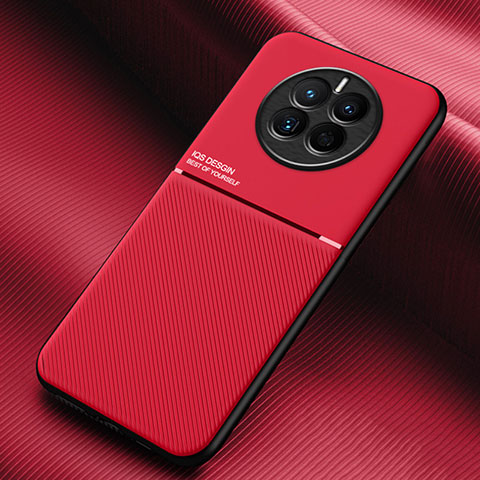 Custodia Silicone Ultra Sottile Morbida Cover con Magnetico per Huawei Mate 50 Rosso