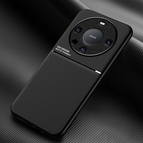 Custodia Silicone Ultra Sottile Morbida Cover con Magnetico per Huawei Mate 60 Pro+ Plus Nero