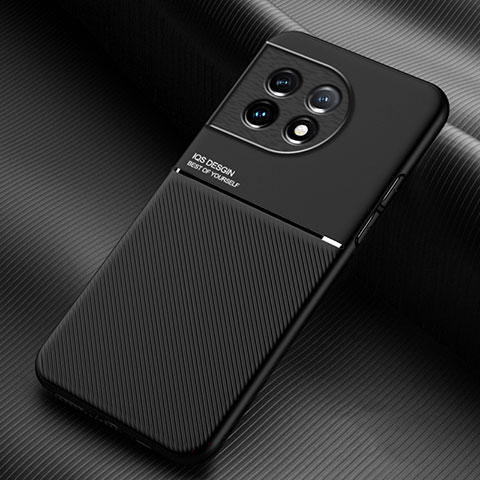 Custodia Silicone Ultra Sottile Morbida Cover con Magnetico per OnePlus Ace 2 Pro 5G Nero