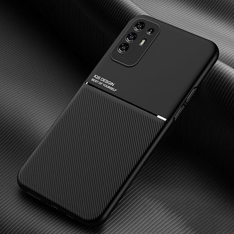 Custodia Silicone Ultra Sottile Morbida Cover con Magnetico per Oppo A94 5G Nero