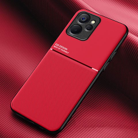 Custodia Silicone Ultra Sottile Morbida Cover con Magnetico per Realme 10 5G Rosso