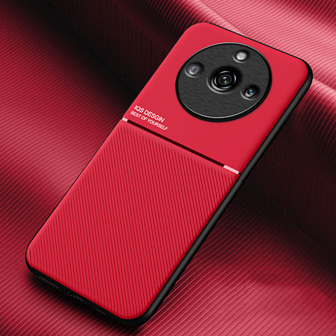 Custodia Silicone Ultra Sottile Morbida Cover con Magnetico per Realme 11 Pro+ Plus 5G Rosso