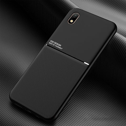 Custodia Silicone Ultra Sottile Morbida Cover con Magnetico per Samsung Galaxy A01 Core Nero