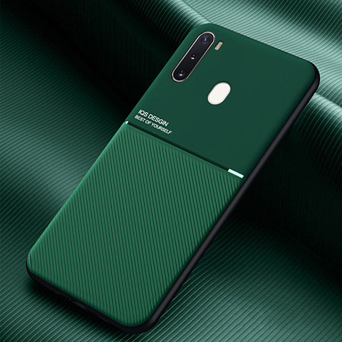 Custodia Silicone Ultra Sottile Morbida Cover con Magnetico per Samsung Galaxy A21 European Verde