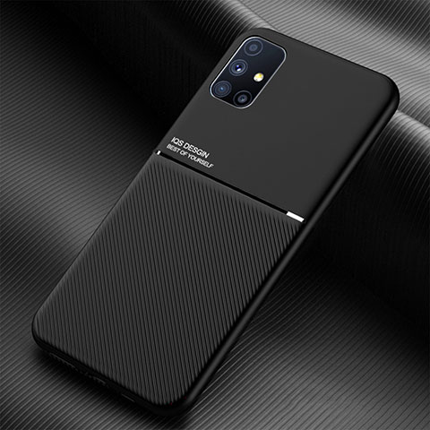 Custodia Silicone Ultra Sottile Morbida Cover con Magnetico per Samsung Galaxy M51 Nero