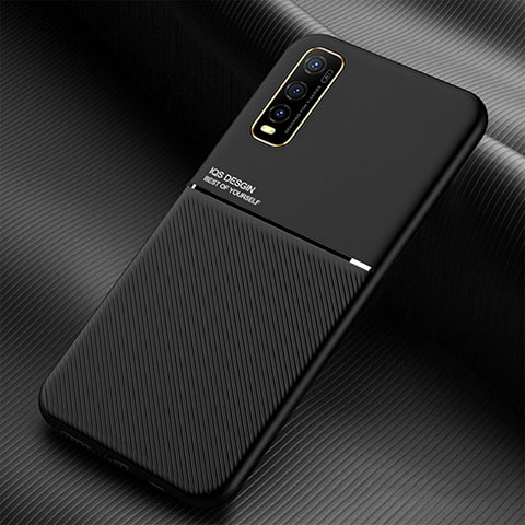 Custodia Silicone Ultra Sottile Morbida Cover con Magnetico per Vivo Y70S 5G Nero