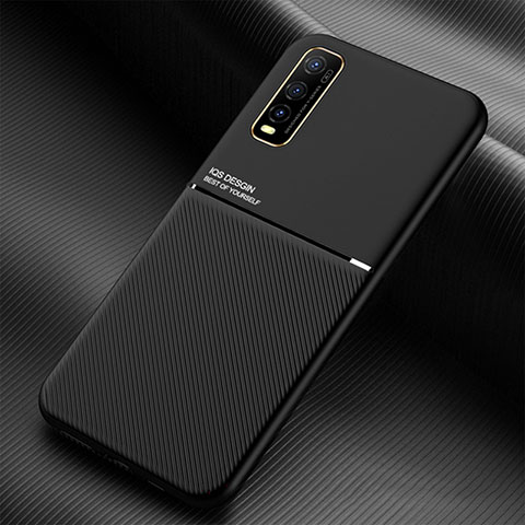 Custodia Silicone Ultra Sottile Morbida Cover con Magnetico per Vivo Y70t 5G Nero