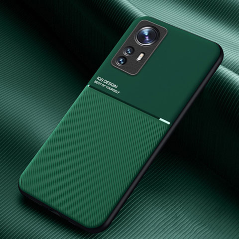 Custodia Silicone Ultra Sottile Morbida Cover con Magnetico per Xiaomi Mi 12X 5G Verde