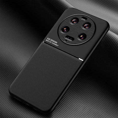 Custodia Silicone Ultra Sottile Morbida Cover con Magnetico per Xiaomi Mi 13 Ultra 5G Nero