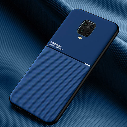 Custodia Silicone Ultra Sottile Morbida Cover con Magnetico per Xiaomi Poco M2 Pro Blu