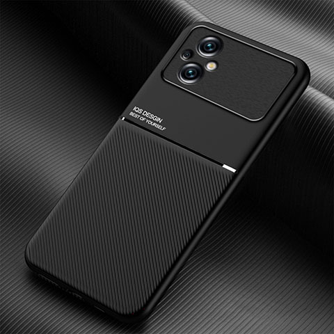 Custodia Silicone Ultra Sottile Morbida Cover con Magnetico per Xiaomi Poco M5 4G Nero