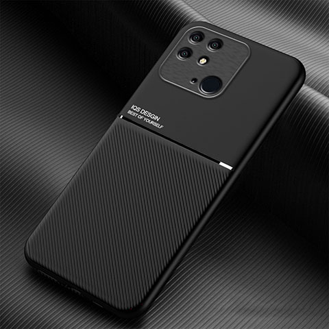 Custodia Silicone Ultra Sottile Morbida Cover con Magnetico per Xiaomi Redmi 10C 4G Nero