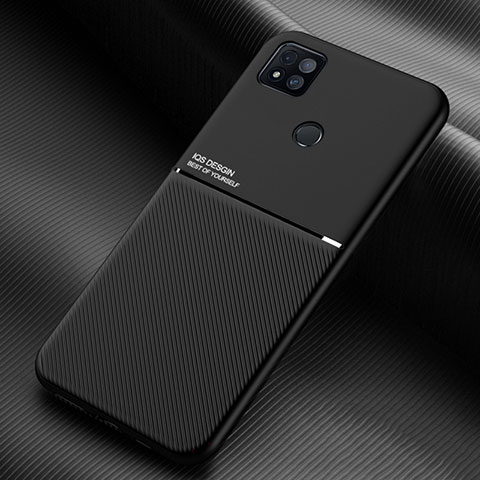 Custodia Silicone Ultra Sottile Morbida Cover con Magnetico per Xiaomi Redmi 9 Activ Nero