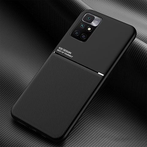 Custodia Silicone Ultra Sottile Morbida Cover con Magnetico per Xiaomi Redmi Note 11 4G (2021) Nero