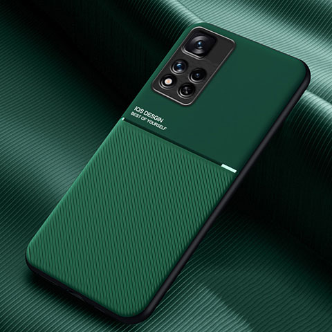 Custodia Silicone Ultra Sottile Morbida Cover con Magnetico per Xiaomi Redmi Note 11 Pro+ Plus 5G Verde