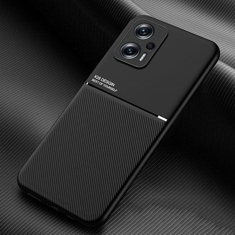 Custodia Silicone Ultra Sottile Morbida Cover con Magnetico per Xiaomi Redmi Note 11T Pro 5G Nero