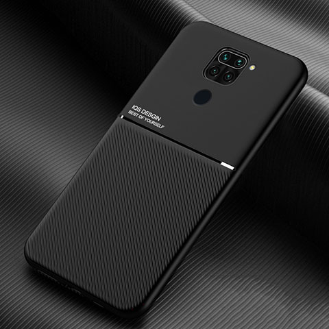 Custodia Silicone Ultra Sottile Morbida Cover con Magnetico per Xiaomi Redmi Note 9 Nero